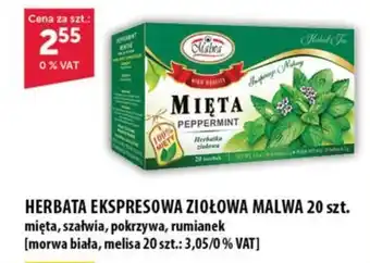 Eurocash HERBATA EKSPRESOWA ZIOŁOWA MALWA 20 szt. oferta