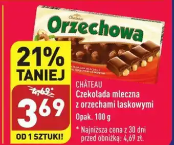 ALDI CHÂTEAU Czekolada mleczna z orzechami laskowymi 100g oferta