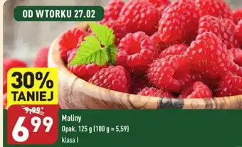 ALDI Maliny 125 g oferta