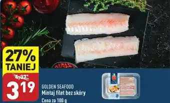 ALDI GOLDEN SEAFOOD Mintaj filet bez skóry 100 g oferta
