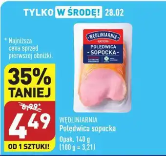 ALDI WĘDLINIARNIA Polędwica sopocka 140 g oferta