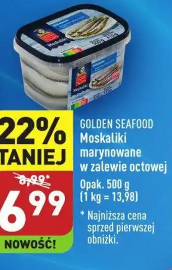 ALDI GOLDEN SEAFOOD Moskaliki marynowane w zalewie octowej 500 g oferta