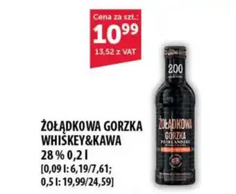 Eurocash ŻOŁĄDKOWA GORZKA ŻOŁĄDKOWA WHISKEY&KAWA 28% 0,2 l oferta