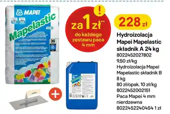 Castorama Hydroizolacja Mapei Mapelastic składnik A 24kg oferta