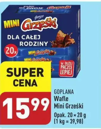 ALDI GOPLANA Wafle Mini Grześki 20 x 20 g oferta