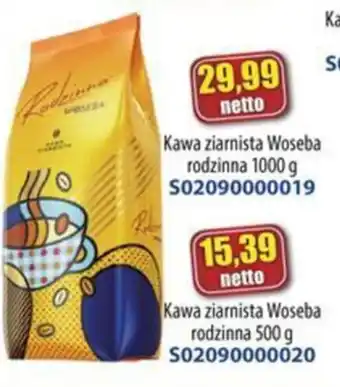 Kawa ziarnista Woseba rodzinna 1000 g