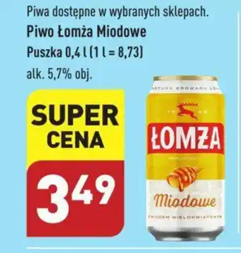ALDI Piwo Łomża Miodowe 0,4l oferta
