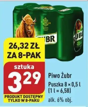 ALDI Piwo Żubr 8 × 0,5l oferta