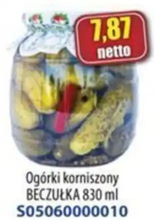 AT Ogórki korniszony BECZUŁKA 830 ml oferta