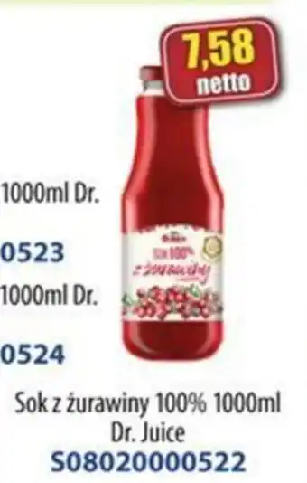 AT Sok z żurawiny 100% 1000ml oferta