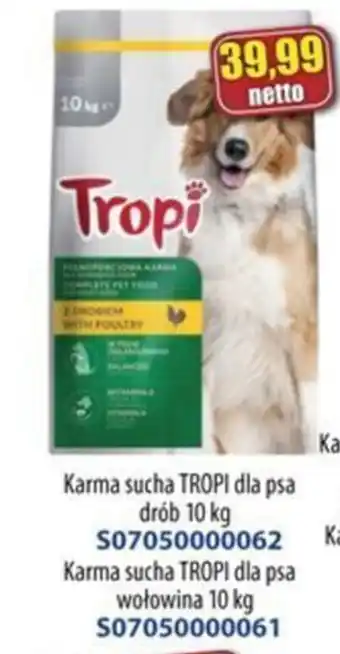 AT Karma sucha TROPI dla psa drób 10 kg oferta