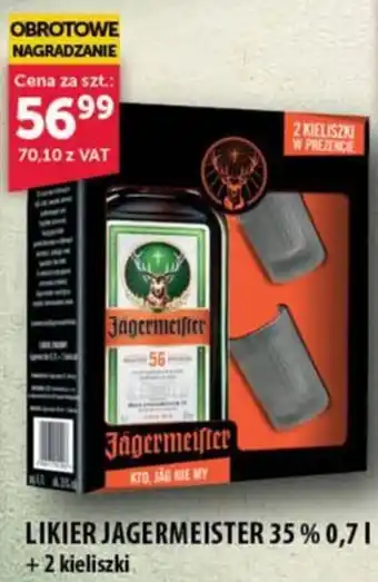 Eurocash LIKIER JAGERMEISTER 35 % 0,7L + 2 kieliszki oferta
