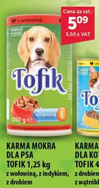 Eurocash KARMA MOKRA DLA PSA TOFIK 1,25 kg oferta
