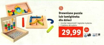 Lidl Drewniane puzzle lub łamigłówka dla dzieci oferta