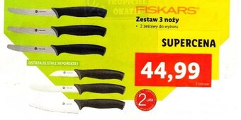 Lidl Fiskars Zestaw 3 noży oferta