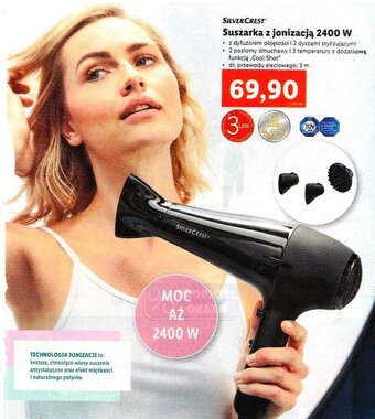 Lidl Suszarka z jonizacją 2400 W oferta
