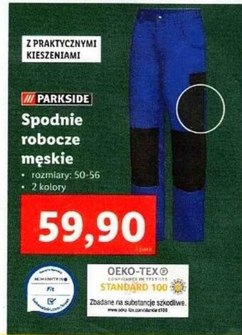 Lidl Spodnie robocze męskie oferta