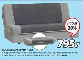 JYSK Kanapa rozkładana hejls oferta