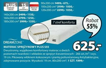JYSK Materac sprężynowy plus s55 oferta
