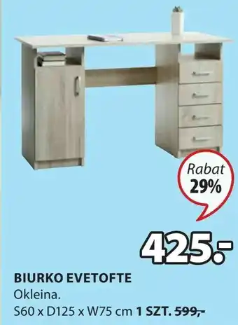 JYSK Biurko evetofte oferta