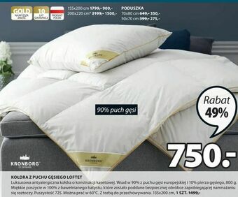 JYSK Kołdra z puchu gęsiego loftet oferta