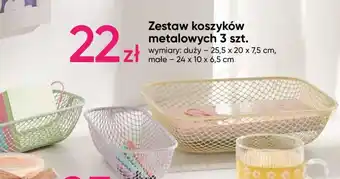 Pepco Zestaw koszyków metalowych 3 szt. oferta