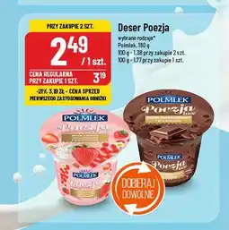 Polomarket Deser mleczny truskawkowy z bitą śmietaną 1 SZT 180 G oferta