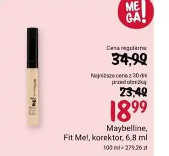 Rossmann Maybelline, Fit Me!, korektor, 6,8 ml oferta