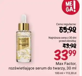 Rossmann Max Factor, rozświetlające serum do twarzy, 30 ml oferta
