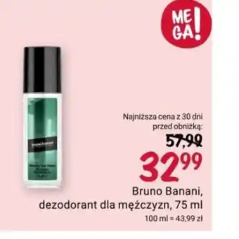 Rossmann Bruno Banani, dezodorant dla mężczyzn, 75 ml oferta