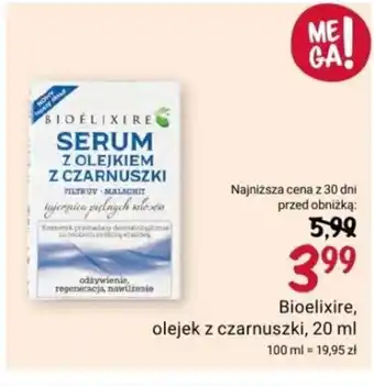 Rossmann Bioelixire, olejek z czarnuszki, 20 ml oferta