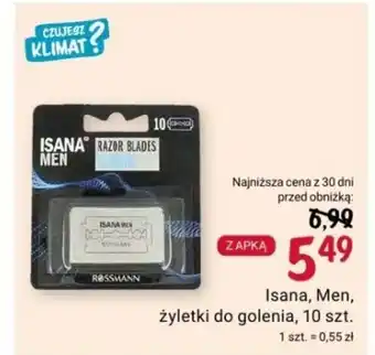 Rossmann Isana, Men, żyletki do golenia, 10 szt. oferta
