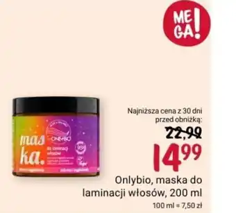 Rossmann Onlybio, maska do laminacji włosów, 200 ml oferta