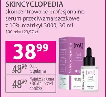Hebe SKINCYCLOPEDIA skoncentrowane profesjonalne serum przeciwzmarszczkowe z 10% matrixyl 3000, 30 ml oferta