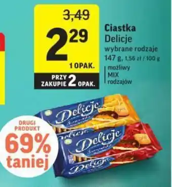 Intermarche Ciastka Delicje 147g oferta