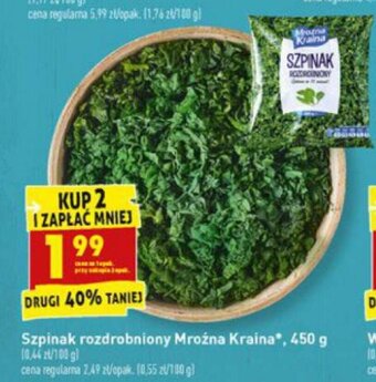 Biedronka Szpinak rozdrobniony Mroźna Kraina 450g oferta