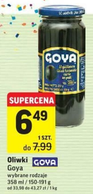Intermarche Oliwki Goya 358ml oferta