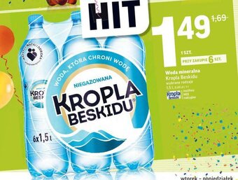 Intermarche Woda mineralna Kropla Beskidu 1,5l oferta