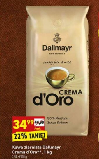 Biedronka Kawa ziarnista Dallmayr Crema d'Oro 1kg oferta