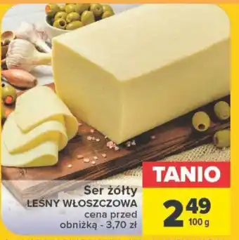 Carrefour Ser żółty LEŚNY WŁOSZCZOWA 100g oferta