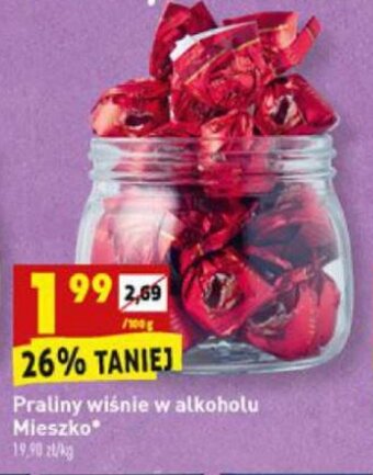 Biedronka Praliny wiśnie w alkoholu Mieszko 100g oferta