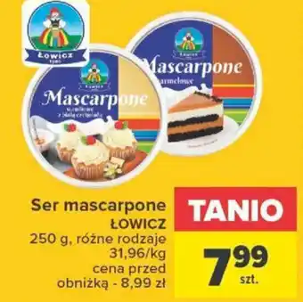 Carrefour Ser mascarpone ŁOWICZ 250g oferta
