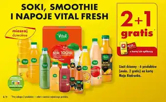 Biedronka SOKI SMOOTHIE I NAPOJE VITAL FRESH oferta