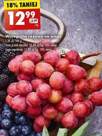 Biedronka Winogrono różowe 1kg oferta