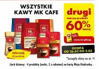 Biedronka WSZYSTKIE KAWY MK CAFE oferta