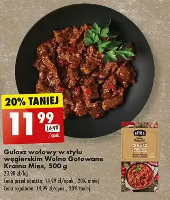 Biedronka Gulasz wołowy w stylu węgierskim Wolno Gotowane Kraina Mięs 500 g oferta