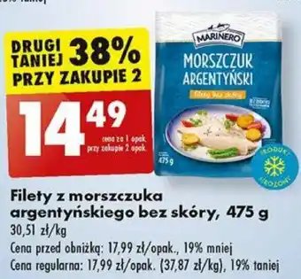 Biedronka Filety z morszczuka argentyńskiego bez skóry 475 g oferta
