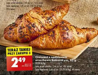 Biedronka Croissant z nadzieniem orzechowo kakaowym 85 g oferta