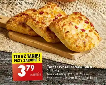 Biedronka Tost z szynką i serem 120 g oferta