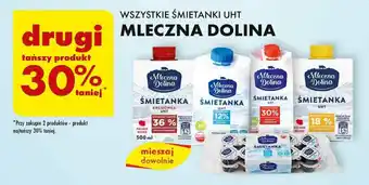 Biedronka WSZYSTKIE ŚMIETANKI UHT MLECZNA DOLINA oferta